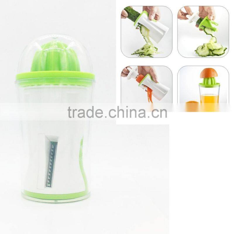 2017 hot sell New 4 in 1 Vegetable spiralizer and Oranger Juicer