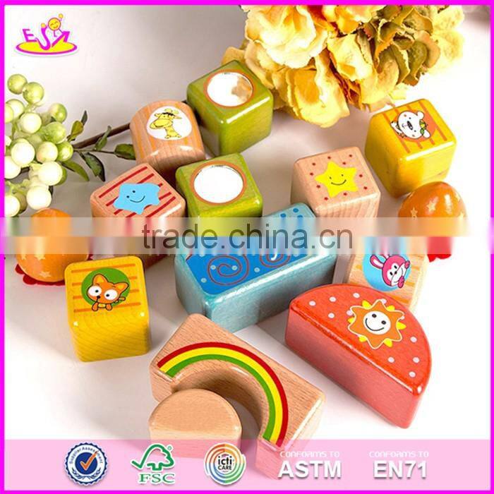 2017 New design best preschool building blocks wooden brick toys for kids W13A136