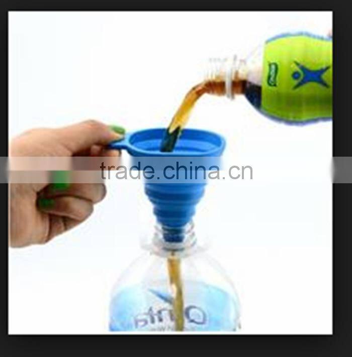 Cooking funnel food grade kitchen silicone rubber funnel silicone foldable funnel