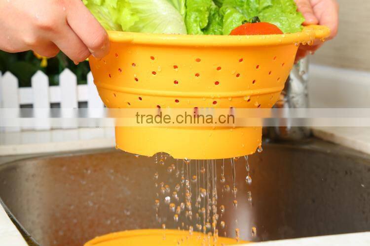 Multifunctional Silicon Basket Colander, kitchen filter Strainers tool
