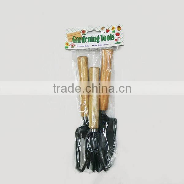 3PC Wholesale Kids Wooden Garden Tool