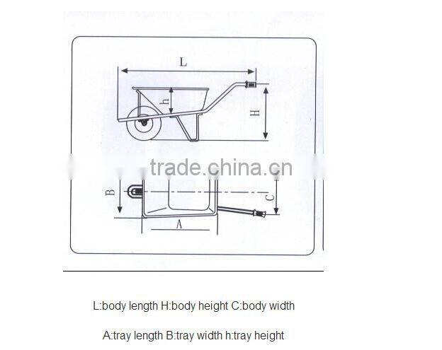garden Plastic tray bucket maingate wheel barrow WB6414