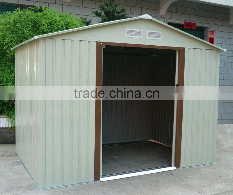 10x12ft cream shed with powder coated steel sheet