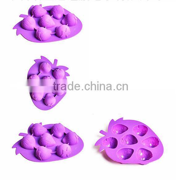 11098 Popular Baking Tools Silicone Strawberry Shape Cake Moulds