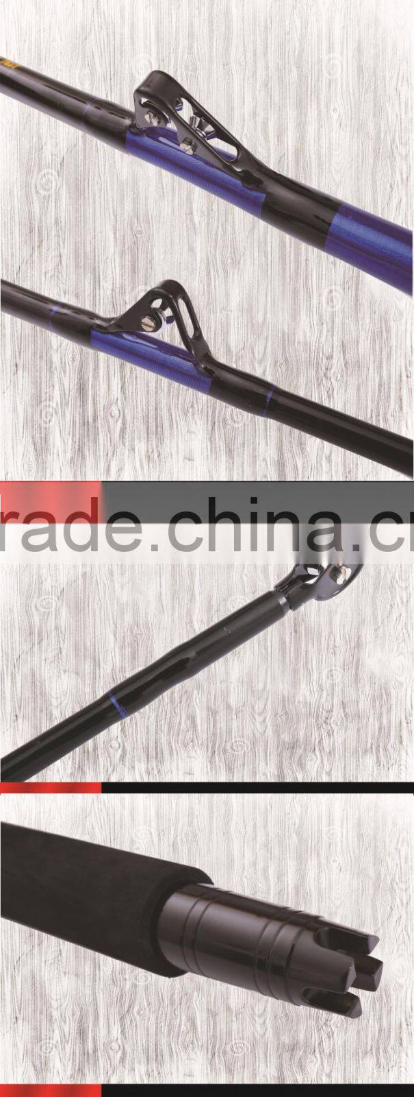 601 Fiberglass Solid Trolling Fishing Rod with Blue Color