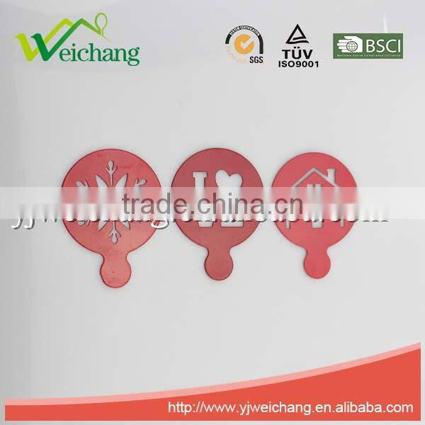 WCTS421 Cappuccino Coffee Barista Stencils Coffee Template Tools Accessories,stainless steel,spray lacquer