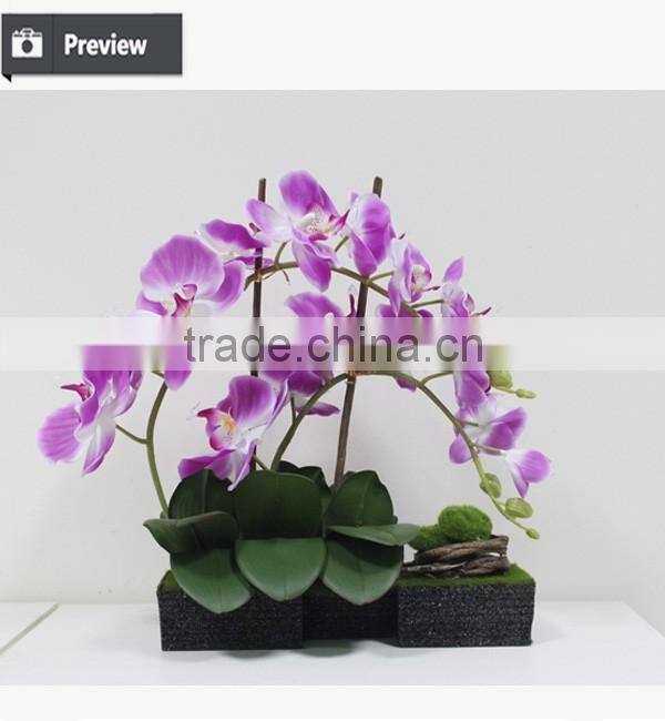 artificial table orchids Customized with foam base