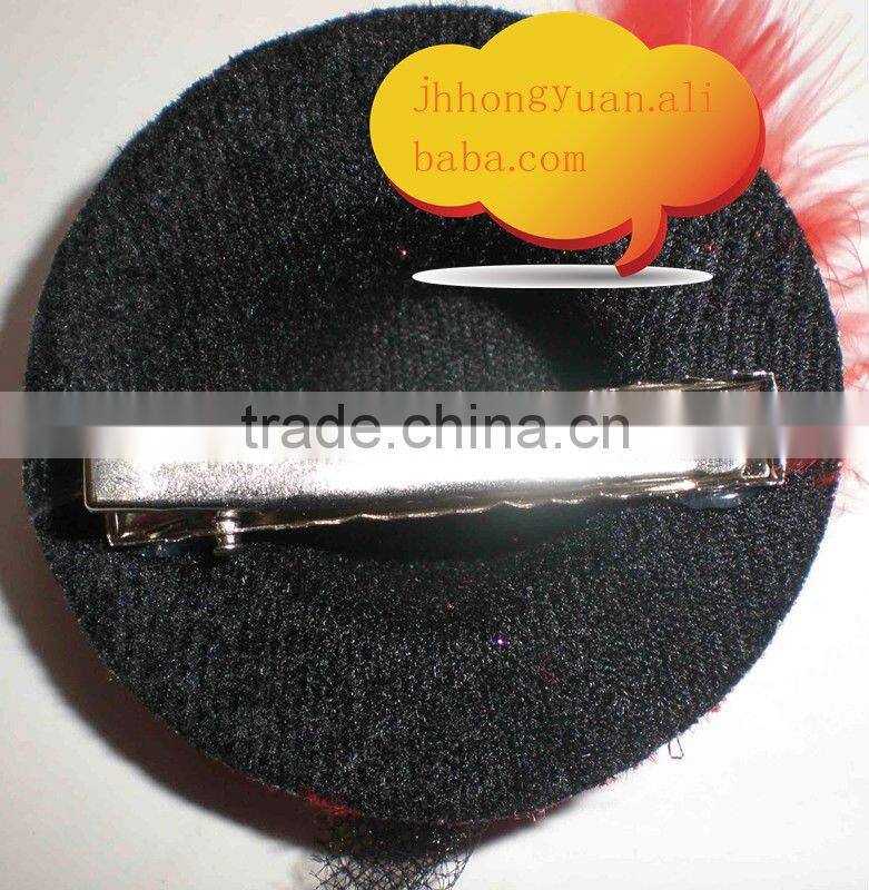 fashion party decoration mini flower hat/sinamay ladies feather hats/church hats