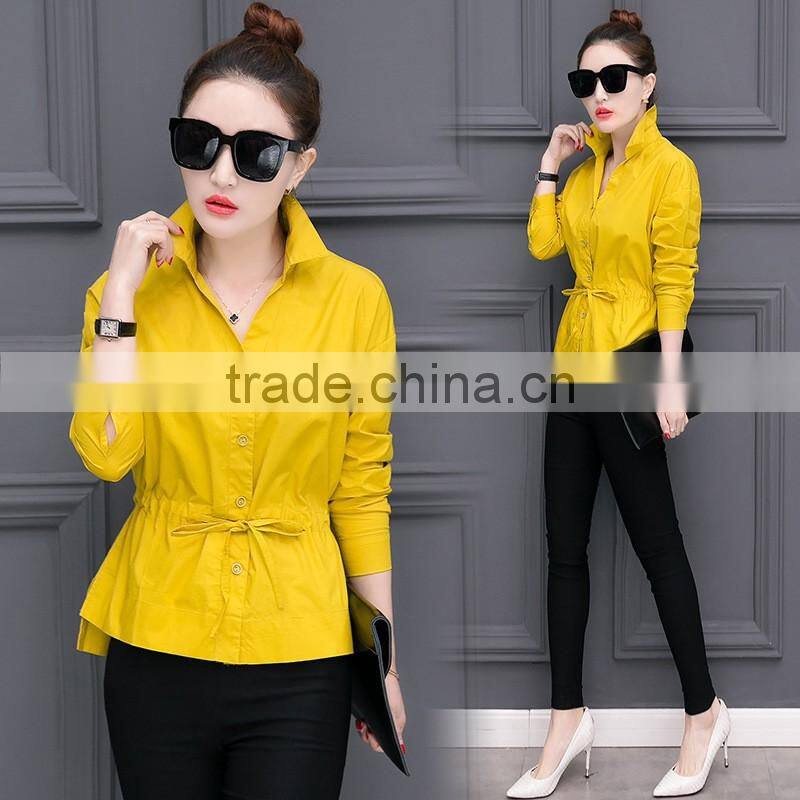 Womens Slim fit Stylish Dress Long Sleeve Lady Blouse