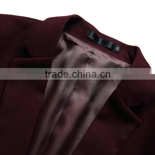 2016 fasion style 100% cotton fabric causal occsaion men's blazer