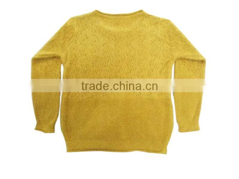 Wool&Acrylic womens knitted sweater pullover