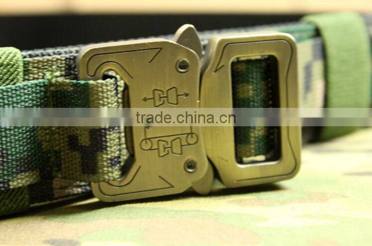 digital woodland camouflage metal buckle high strength military tactical combat belts