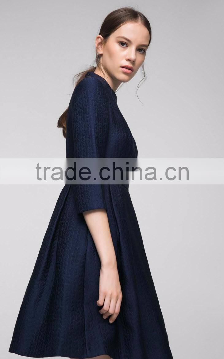 sell latest woman dress design fashion floral printed autumn winter custom business office formal lady dresses with sleeves