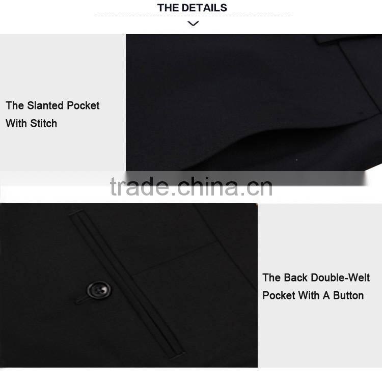 2016 latest design mens business suit dark navy suits