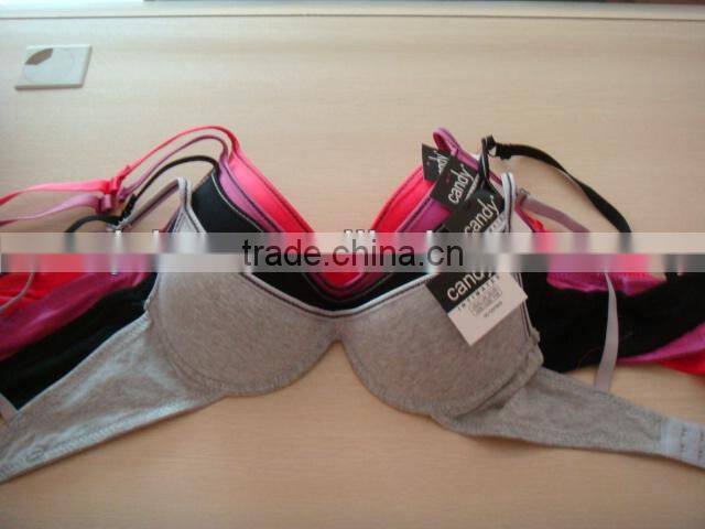 js-1005 Popular Comfortable Sexy half cup Plain Sports bra with embossing letters (accept OEM)