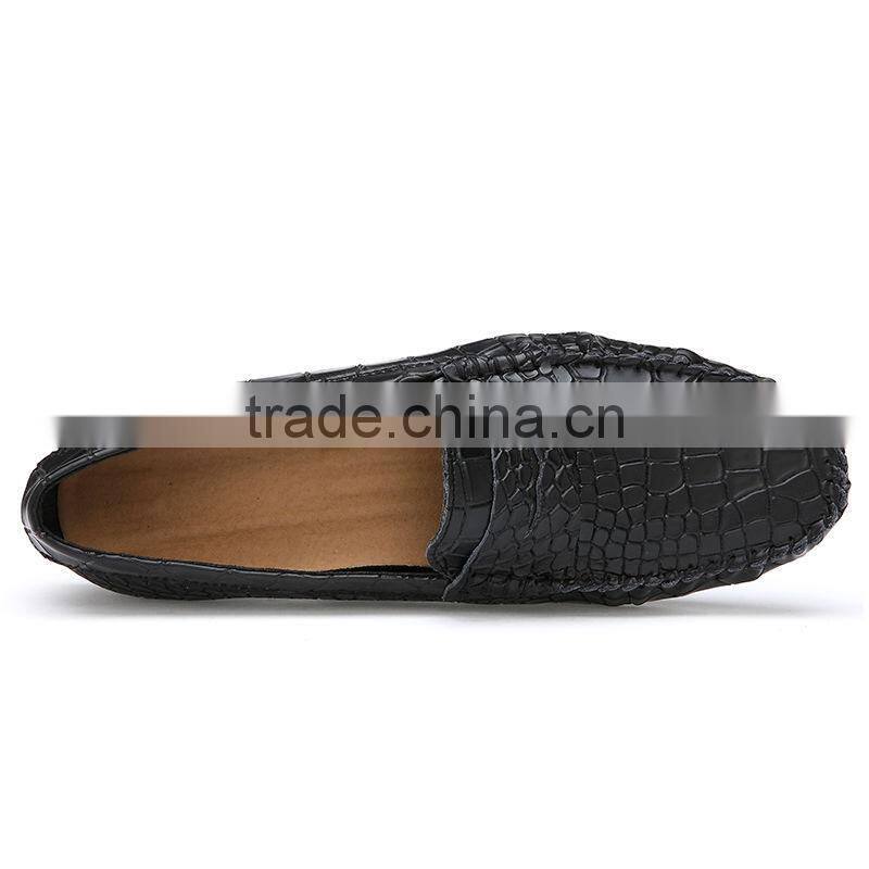 china brand crocodile leather casual shoes sample for men, high quality male peas shoes casual fashion for men