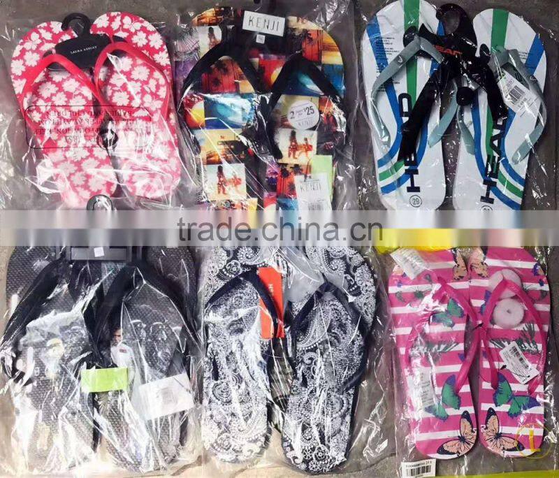 Mixed women men flip flop leftover stock bulk