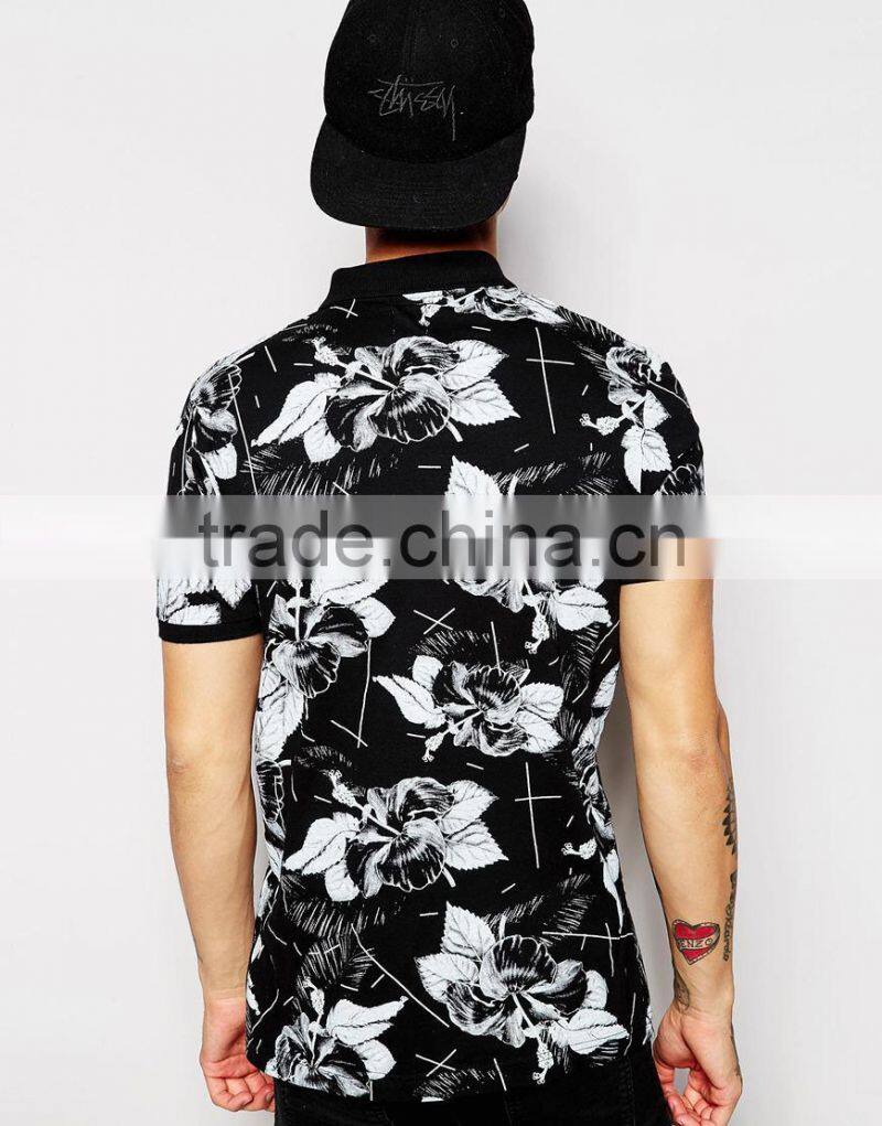 Custom Men's Printed Polo Shirt Wholesale China Factory Polo Shirt