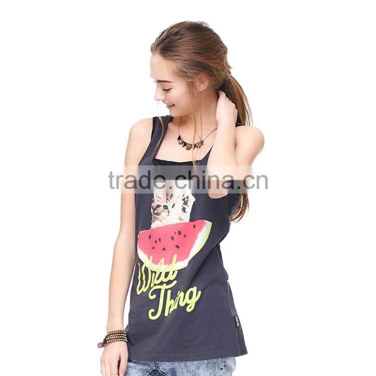 wholesale textiles ladies cat watermelon printed custom wrestling singlets