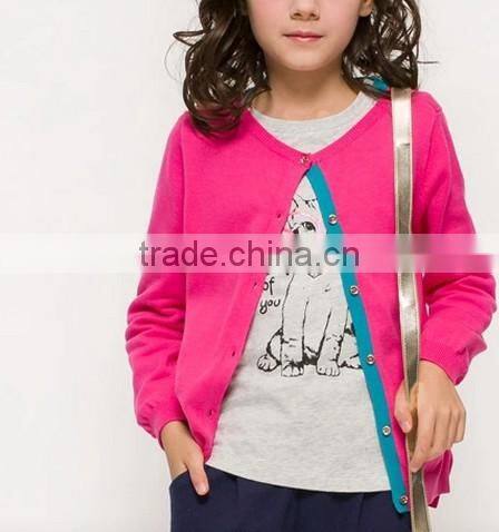 crew neck long sleeve jersey knit children wool sweater
