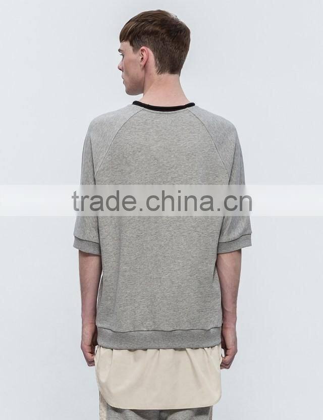 2017 wholesale factory price short sleeve sweatshirt white t shirt