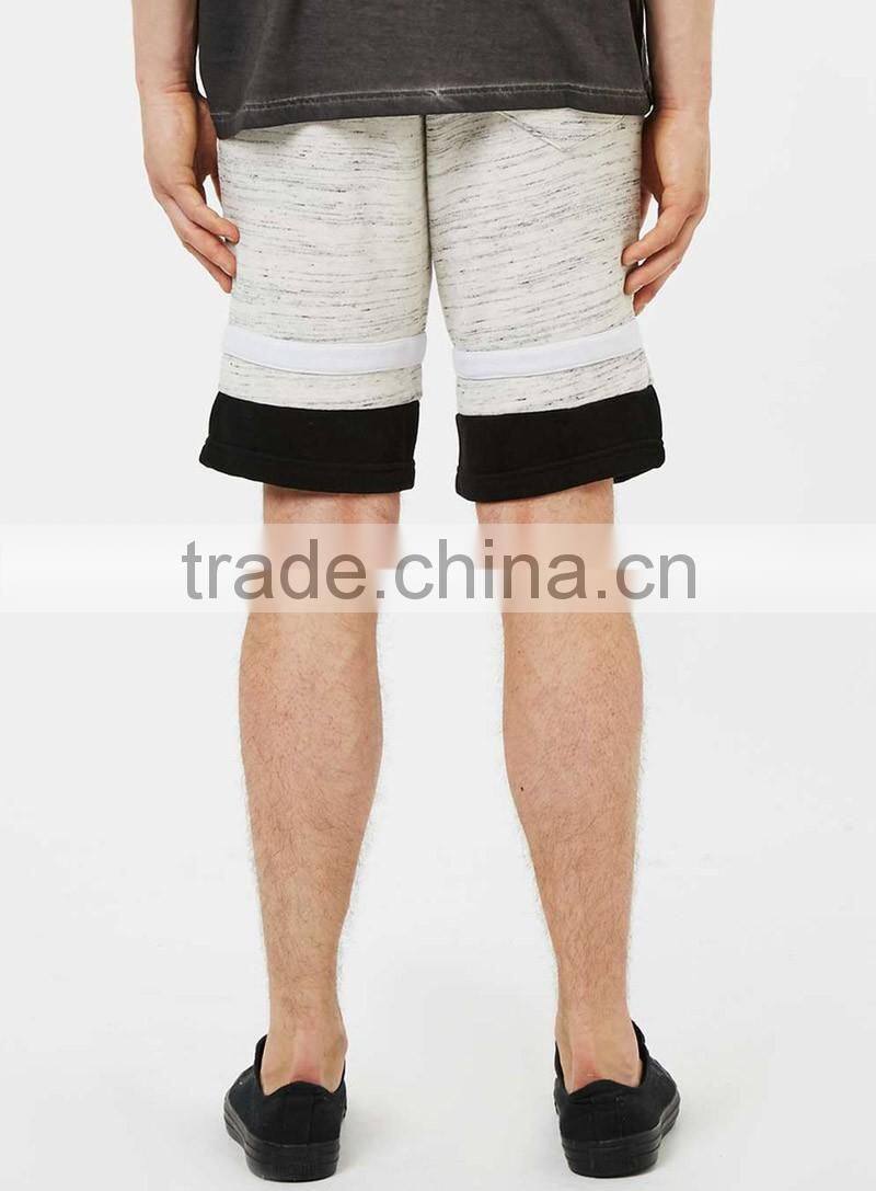 heather stripes printing shorts mens black cuff summer short wholesale custom