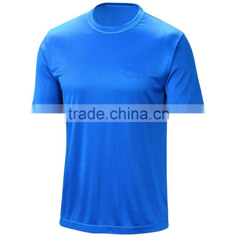 soft pure colors collarless sport man t-shirt for running