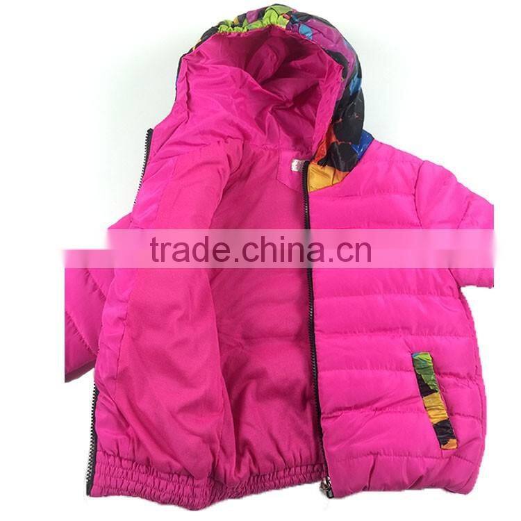 2016 new style girl's coat clothing girl child parka