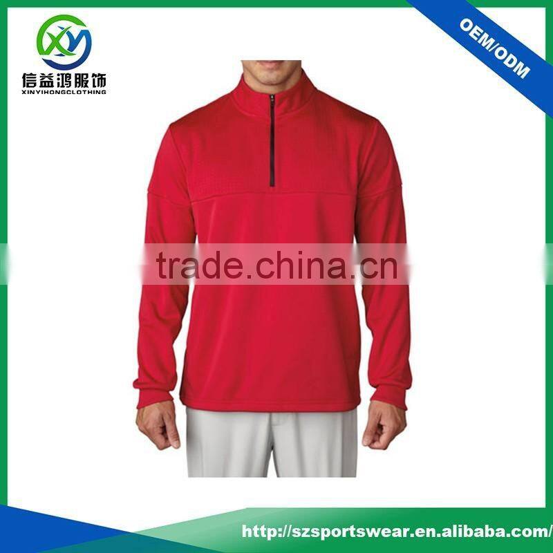 Best quality mens red color with zip design gym hoodie 100% blank polyester pullover windbreaker