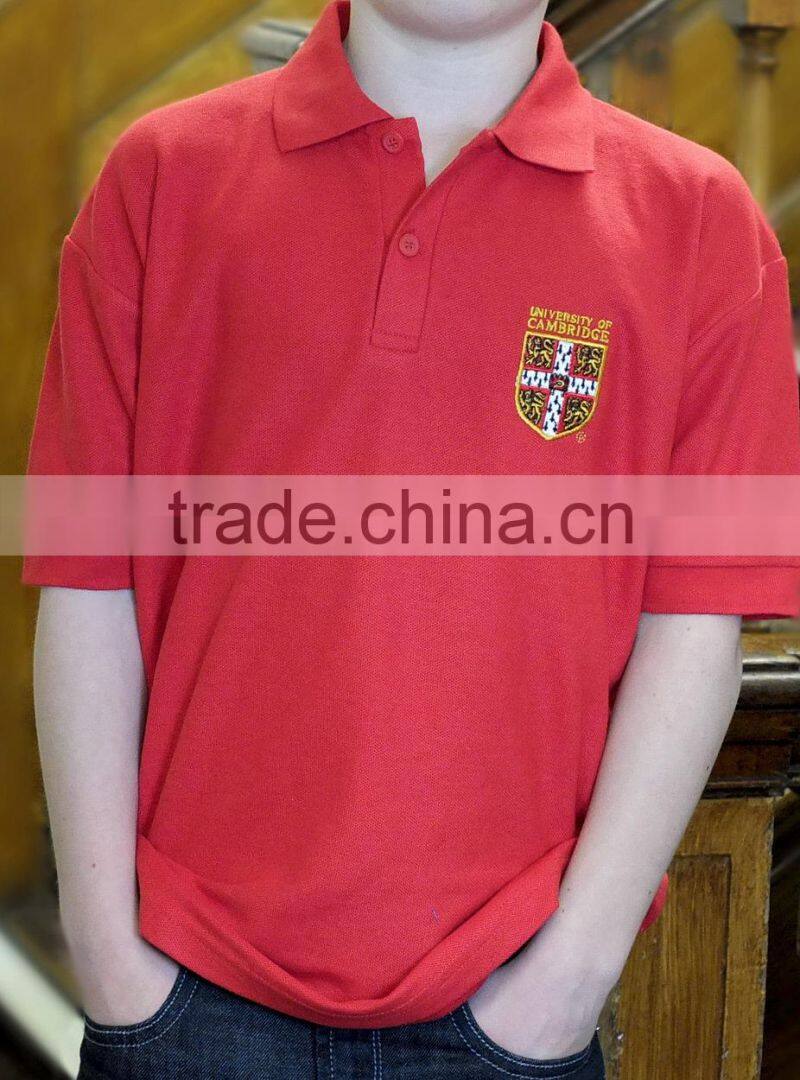 Comfortable polyester cotton short sleeve polo shirt for man and woman