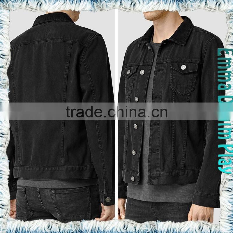 Spring Autumn Fashion Man's Long Sleeves Regular Fit Denim Jackets Plus Size