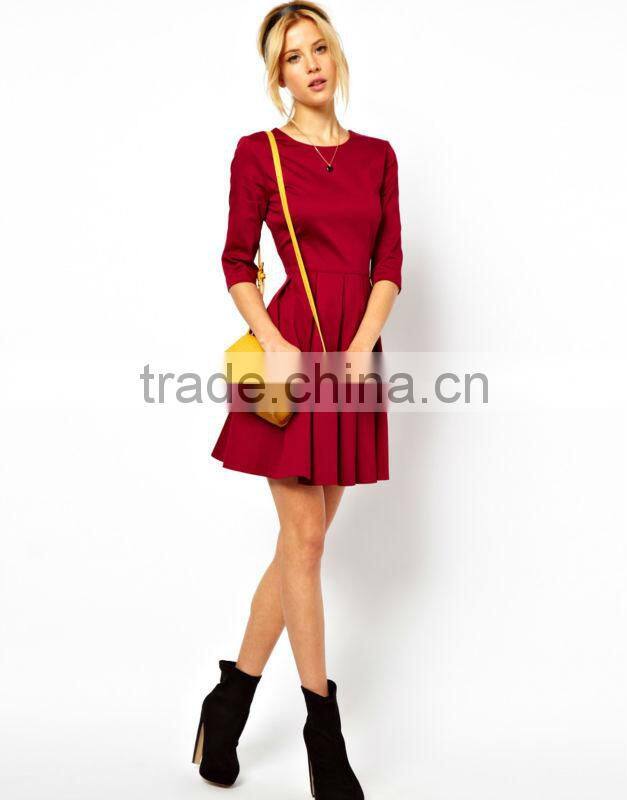 Skater Dress With Pleated Skirt