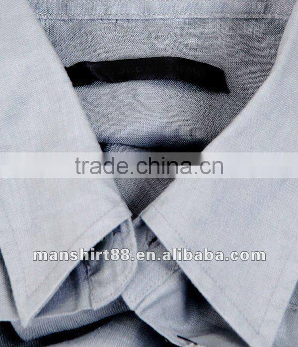 2016 man's 100% linen wash finishing long sleeve men's casual shirt