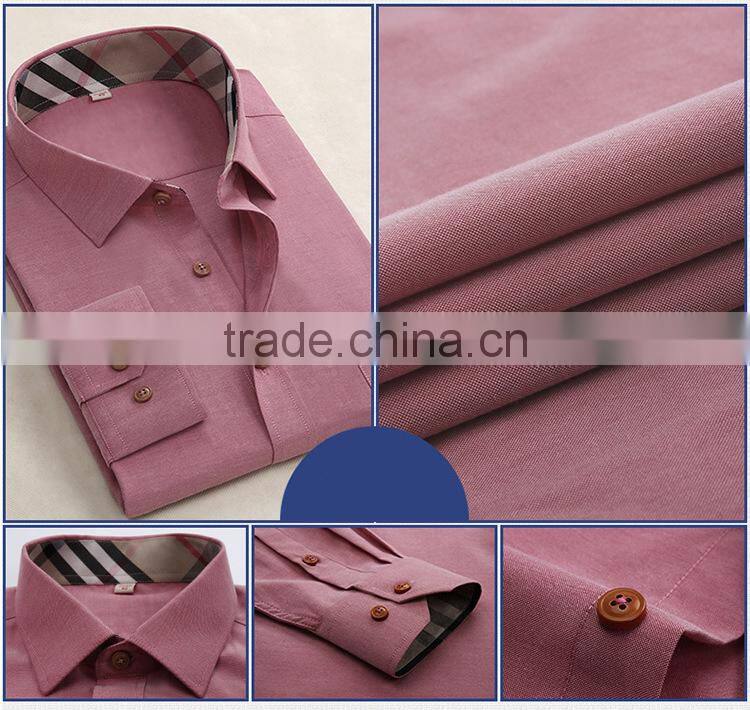 wholesale OEM supply high fashion colorful 100% Cotton special collar oxford shirt for man