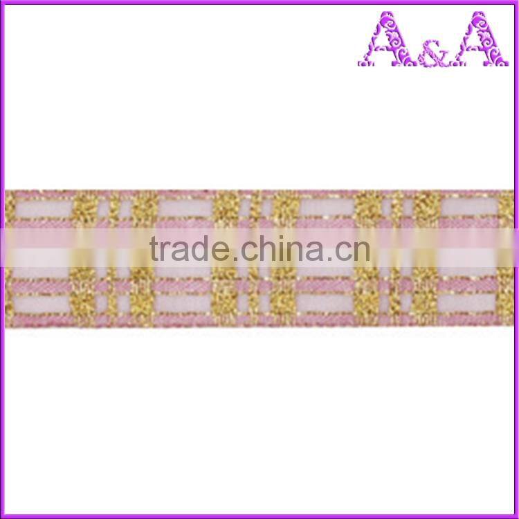 Fancy Christmas Decoration Wired Ribbon,Custom Decorative Grosgrain Ribbons