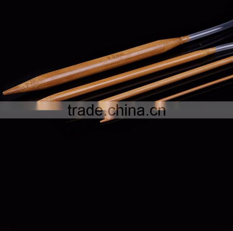 18Pcs/set 47" 120cm Top Quality Transparent Plastic Wooden Circular Bamboo Knitting Needle