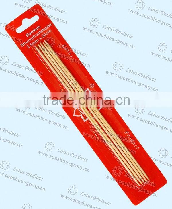 Bamboo Sock Knitting Needle Double Point Knitting Needle With Blister Card