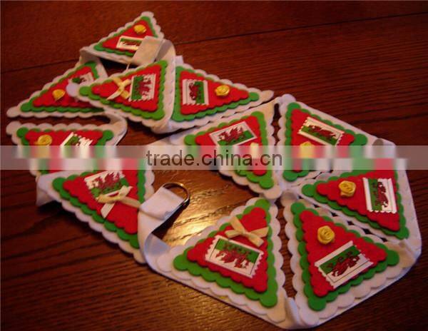 Handmade Unusual Welsh Bunting & Banner & Garland & Rugby Fathers Day Gift