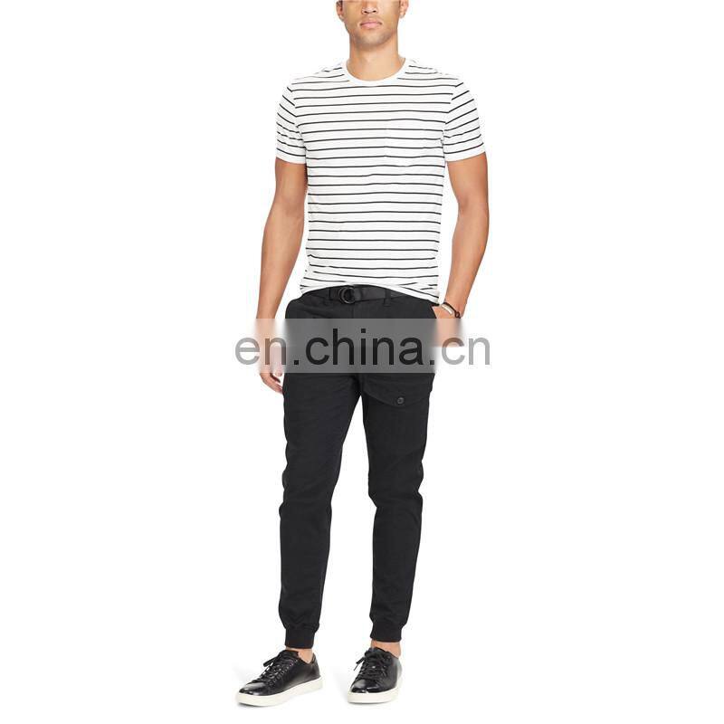 New 100% cotton wholesale custom striped t shirt mens