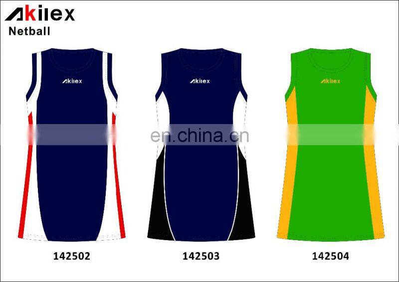 newest design custom netball jersey in high quality