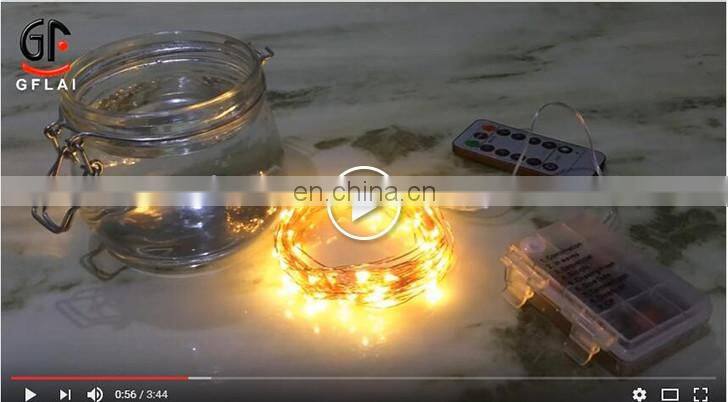 Waterproof 10M 33FT 100 Pcs Warm White LEDs Copper Wire 3AA Battery Operated Remote Control LED String Lights With Timer