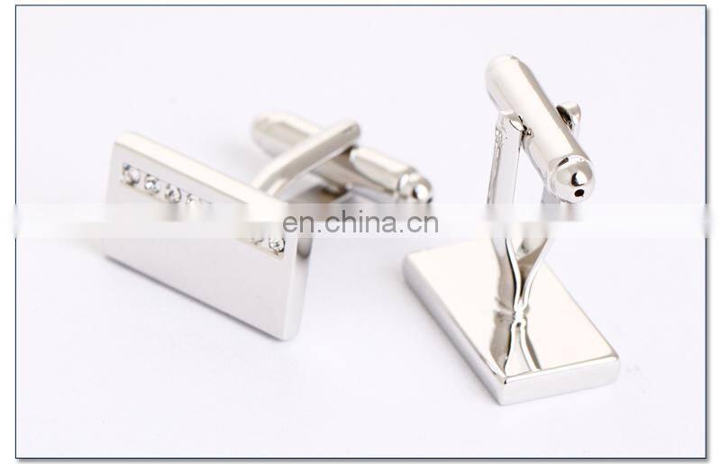 2015 HOT shirt Silver cufflinks for mens gifts Brand cuff Crystal cuff links