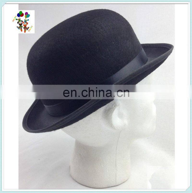 Derby Fancy Dress Cheap Black Felt Bowler Party Hats HPC-0238