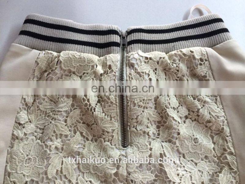 Ladies' lace skirt with pu