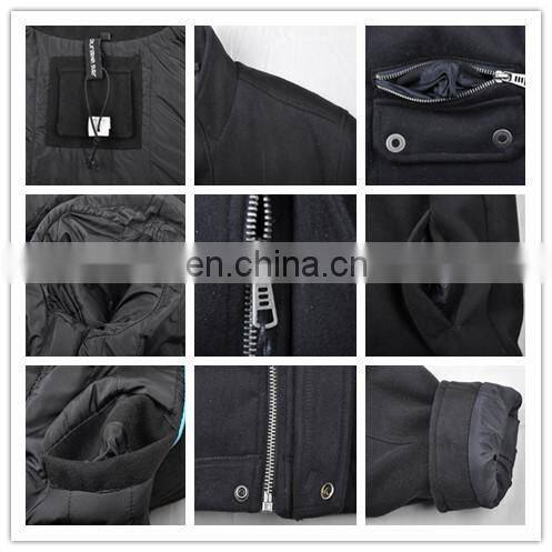 warm simple design woolen skiing jacket 2015