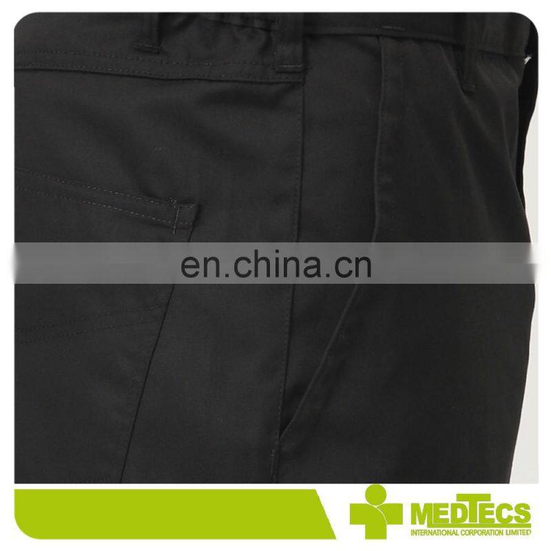 Black Elastic band Workwear Cargo Pants with Pockets
