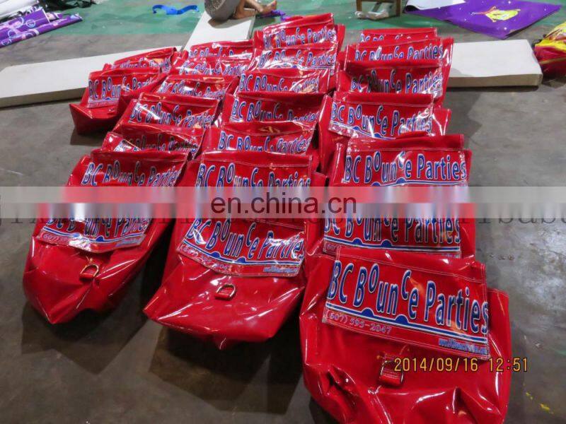 durable 0.6mm pvc tarpaulin sand bag for inflatable tent