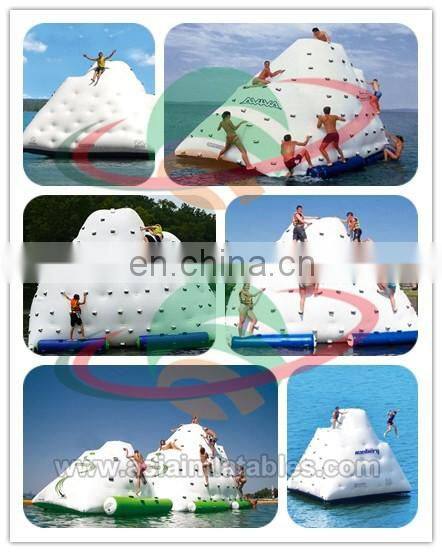Hot Water Climbing Wall , Inflatable Ice Mountain For Water Games