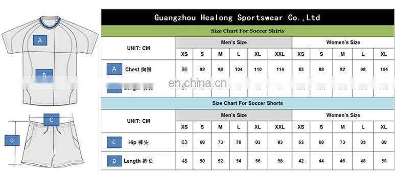 New Design China Import National Team Customized Cheap Soccer Jersey Set