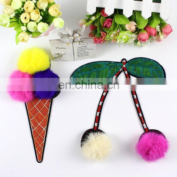 2017 DIY iron on/sew-on animal embroidery appliques with sequins/beads embroidered slim patch